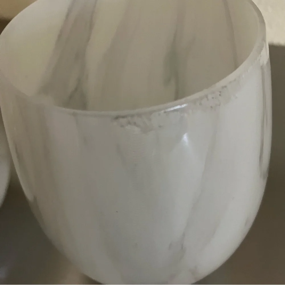 URBAN OUTFITTERS UO 18 oz Marble Stemless Wine Glass in Gray - Set Of 2